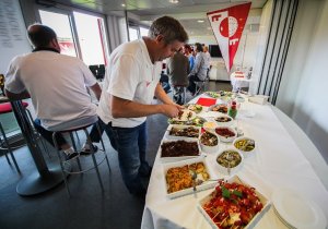 Egen losjebox på Stadion med tapas