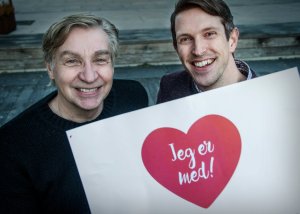 Terje Formoe fronter "Jeg er med"-kampanjen. Her med markedsansvarlig Svend Anders Karlsen-Moum