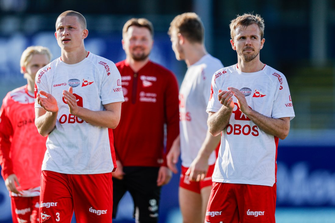 Brage Skaret (t.v.) starter i Fallou Fall sitt skadefravær. (Foto: Svein Ove Ekornesvåg / NTB)