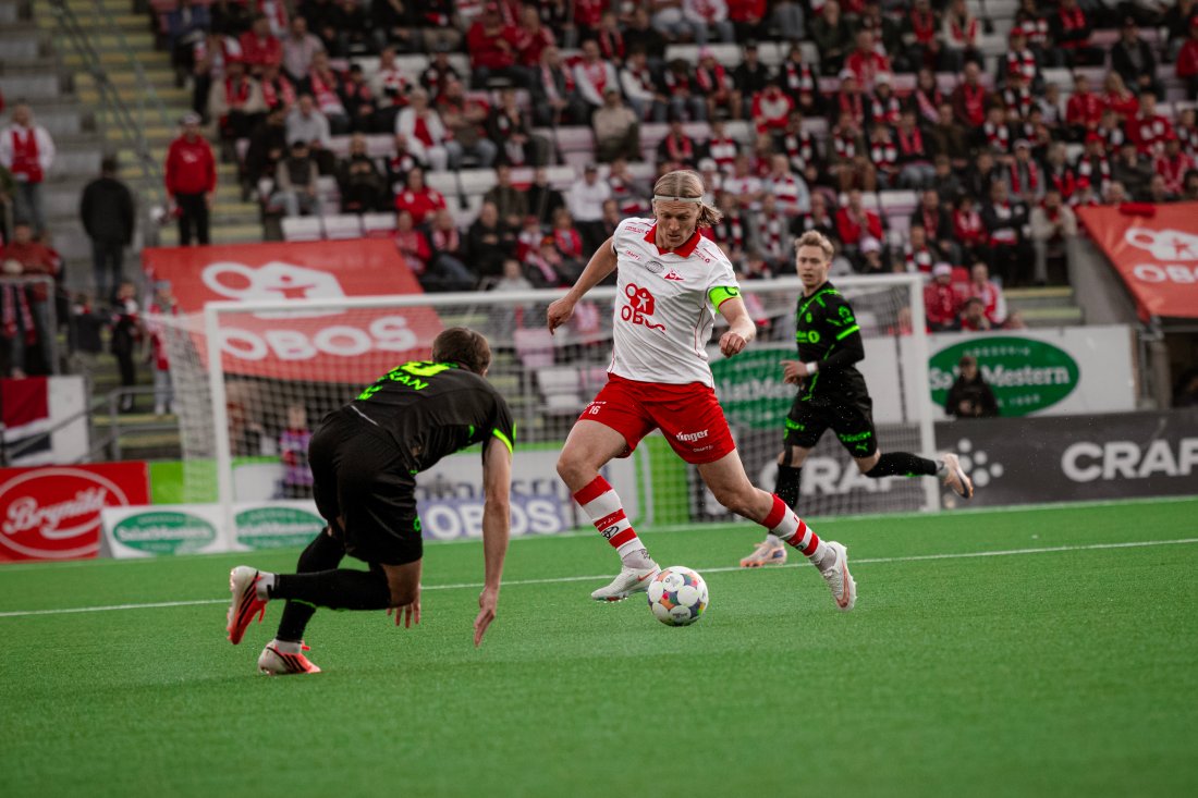 Daniel Eid var kaptein da vi møtte Bodø/Glimt fredag. (Foto: Qwerty AS)