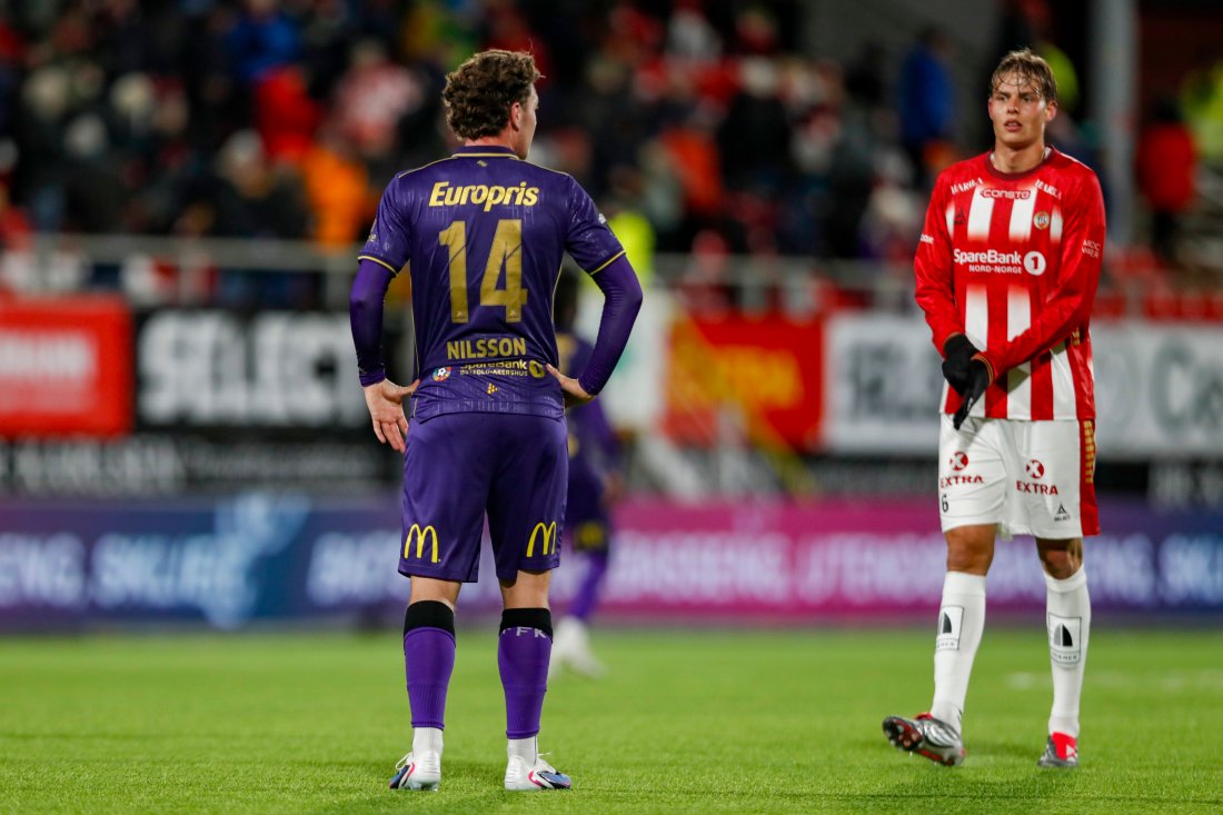 Max Nilsson fik sin FFK-debut på Romssa Arena. (Foto: Rune Stoltz Bertinussen / NTB)