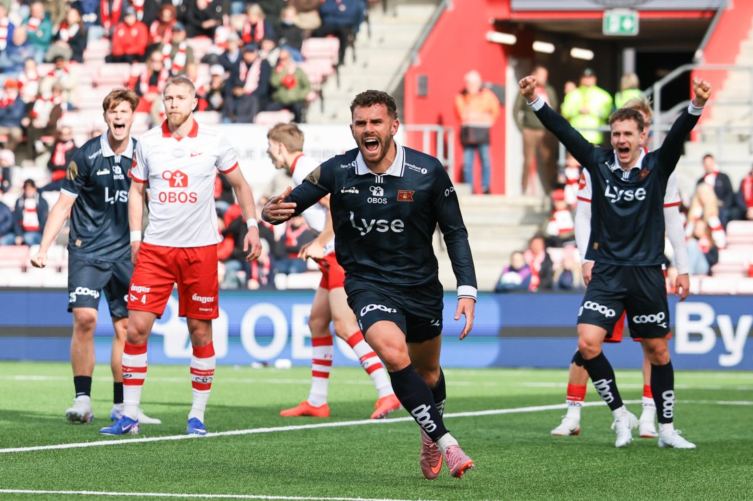 Gianni Stensness doblet gjestenes ledelse. (Foto: Thomas Andersen / NTB)