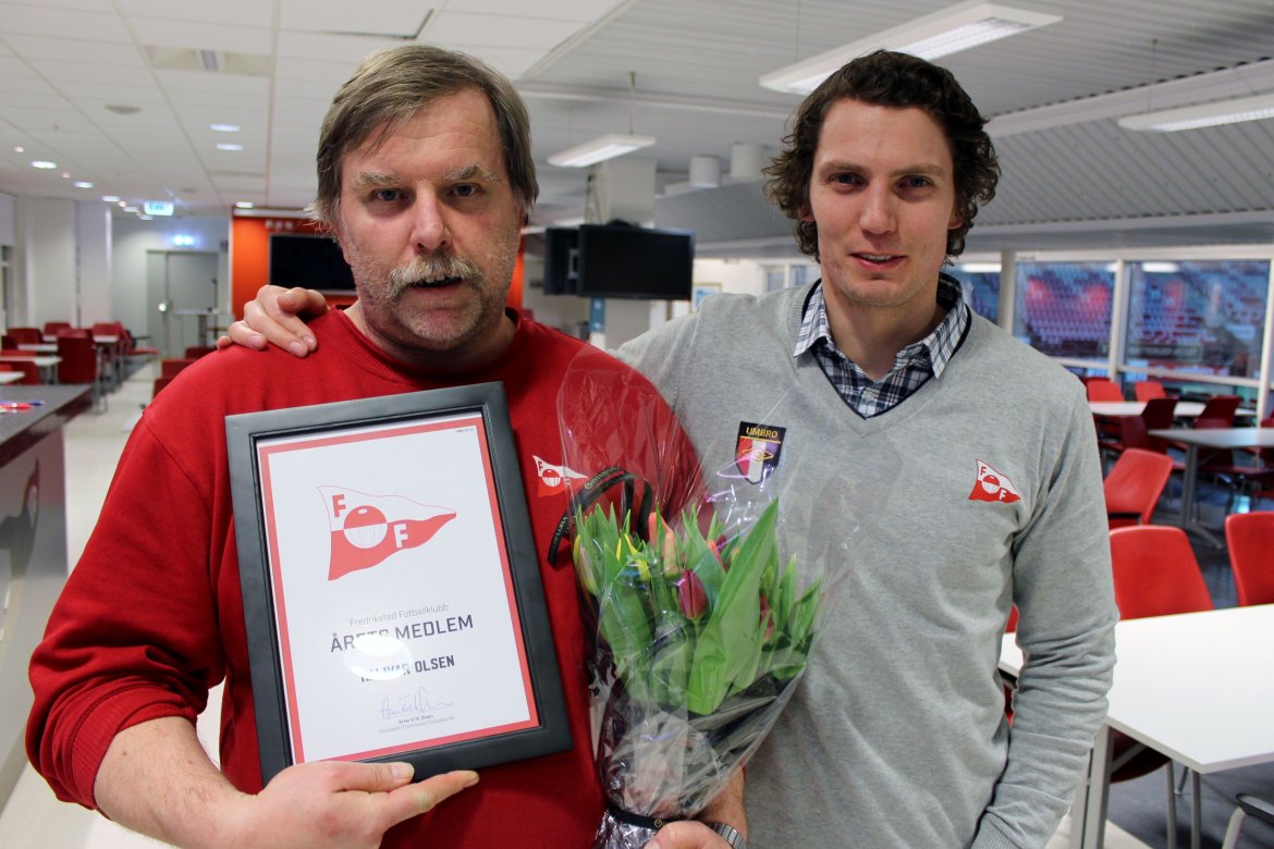 Kai Olsen ble Årets Medlem i FFK for sin innsats og glød for klubben. Daglig leder Joacim Heier delte ut prisen.