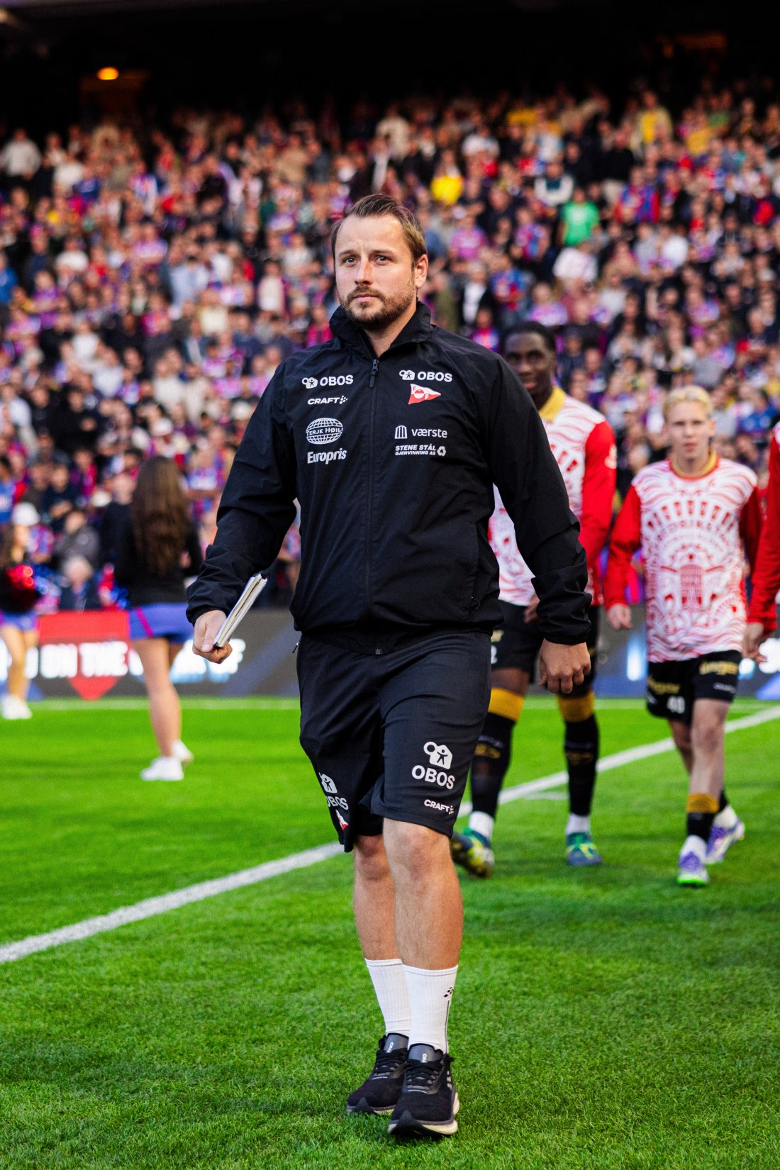 "Mini" på vei ut på Selhurst Park før møtet med Crystal Palace.