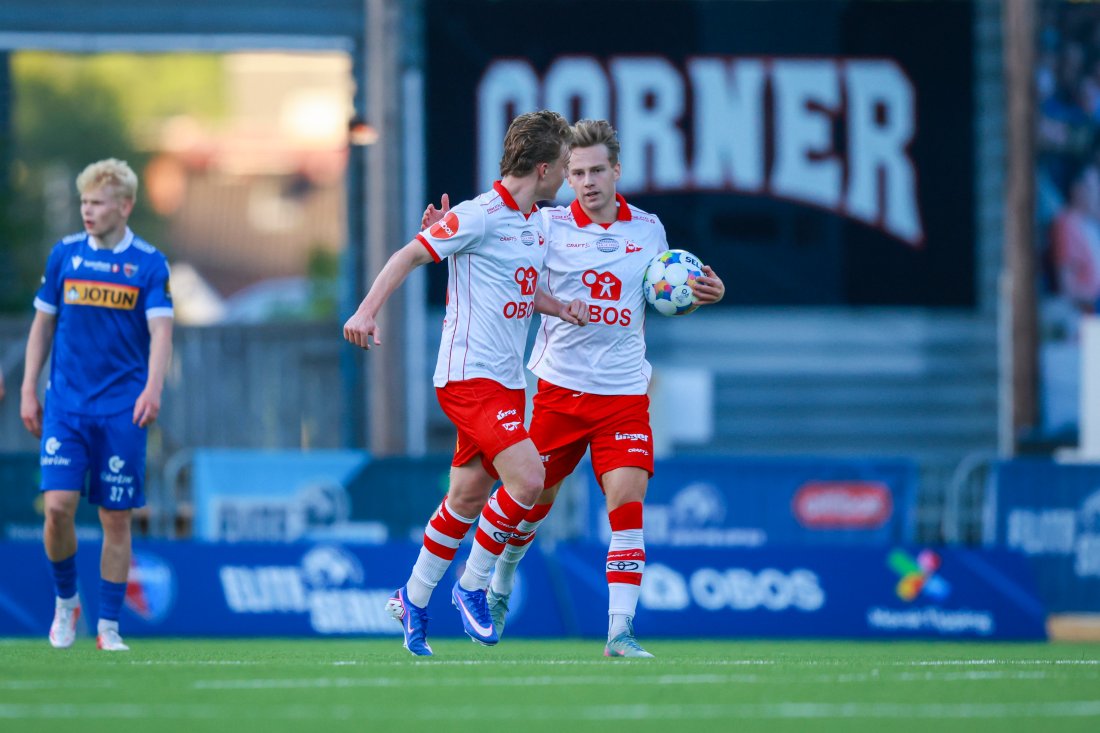 Benjamin Faraas scoret vårt mål i 1-1-kampen mot Sandefjord i mai. (Foto: Trond R. Teigen / NTB)