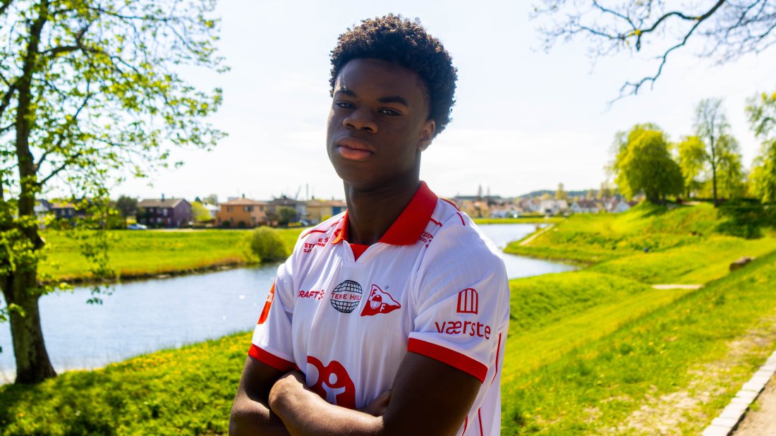 Gabriel Wesseh kan få sine første minutter på Fredrikstad Stadion.