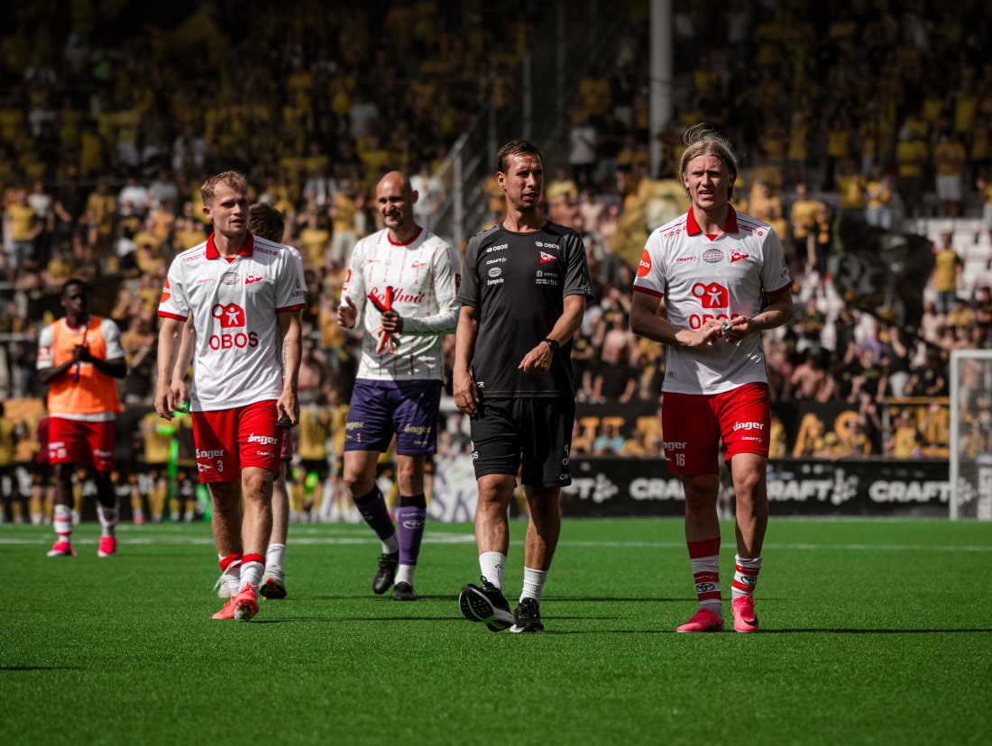 Andresen (t.v) etter kampen mot Lillestrøm. (Foto: Qwerty AS)