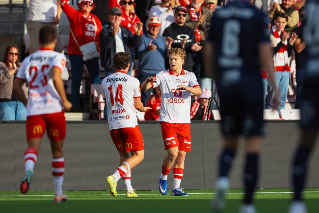 Øhlenschlæger ble matchvinner i sin siste opptreden i FFK-drakten. (Foto: NTB)