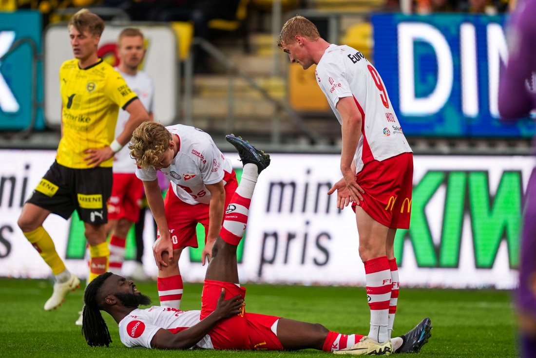 Leo Owusu var blant de med krampe. (Foto: Terje Pedersen / NTB)