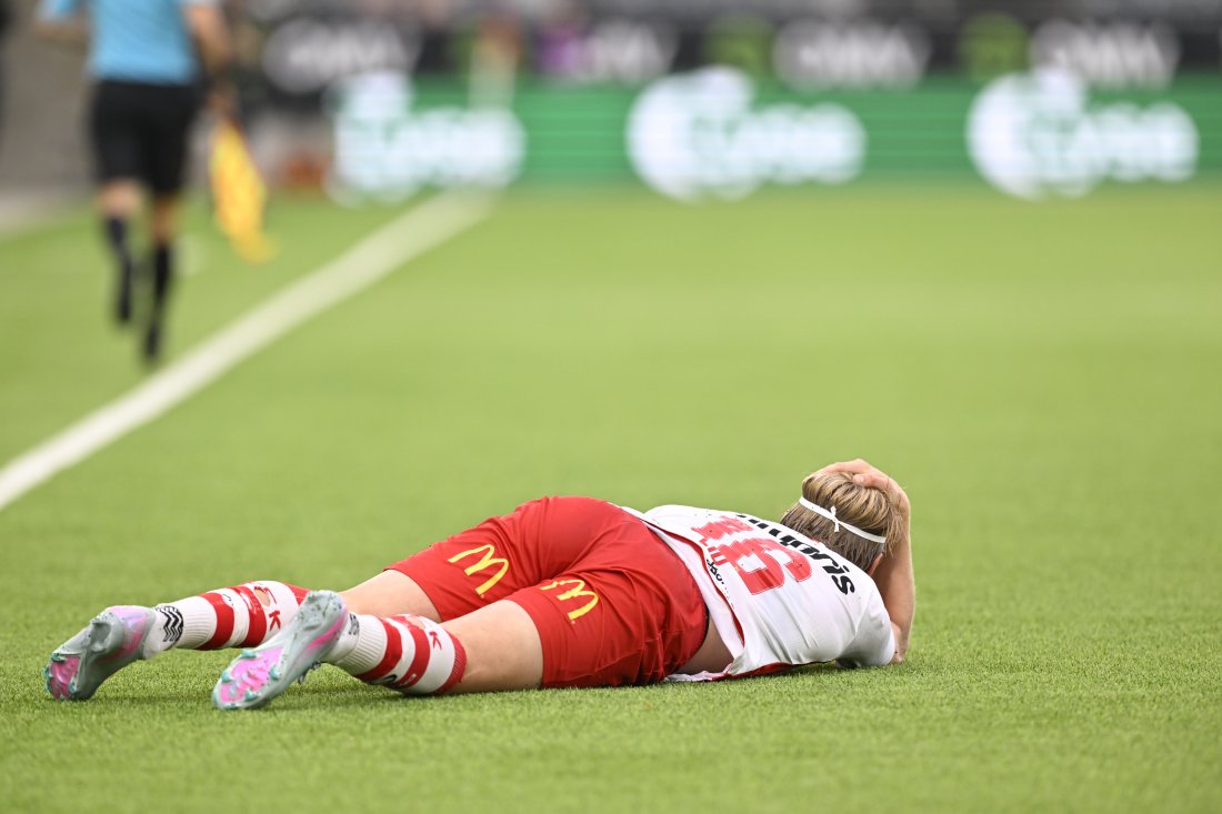 Daniel Eid var utrolig nære å utligne på Lyse Arena. (Foto: NTB)