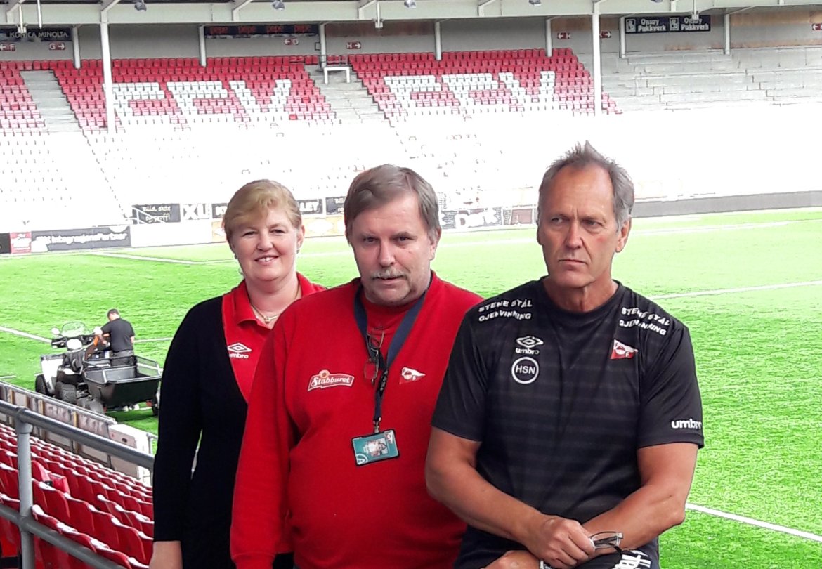 Fra venstre: Anne Grethe Arntzen, Kai Olsen og Harry Nilsen er alle frivillige i FFK.